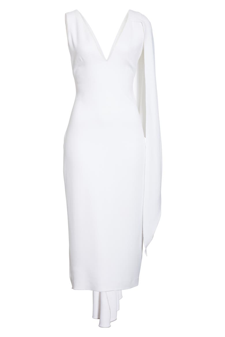 Leta Drape Dress, Alternate, color, WHITE