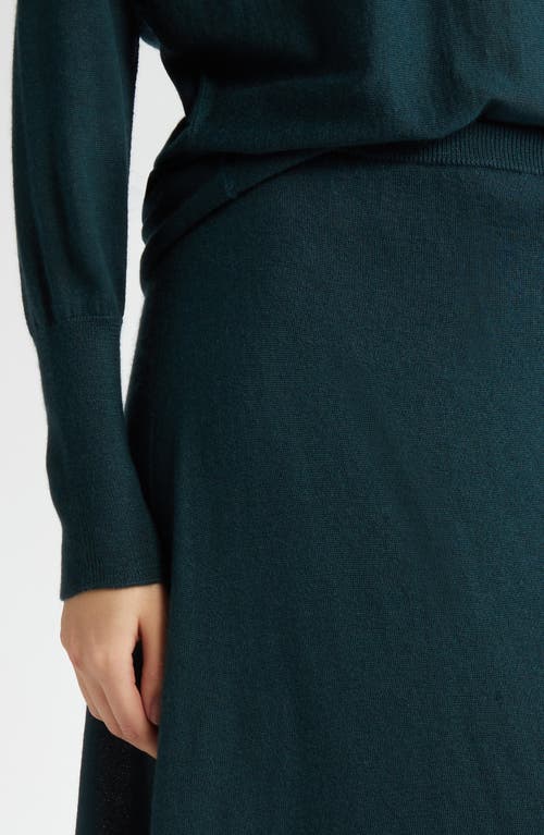 Johnstons Of Elgin Superfine Cashmere Sweater Skirt In Emerald