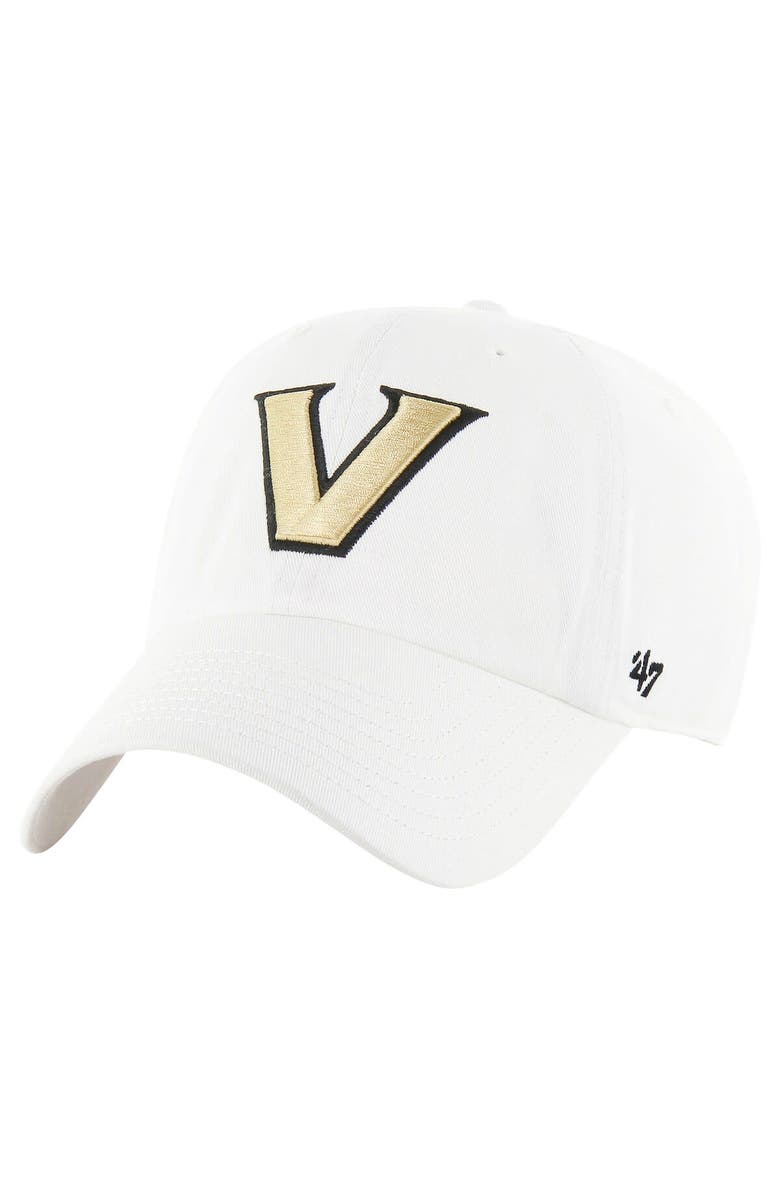 '47 Men's '47 White Vanderbilt Commodores Clean Up Adjustable Hat, Main, color, 