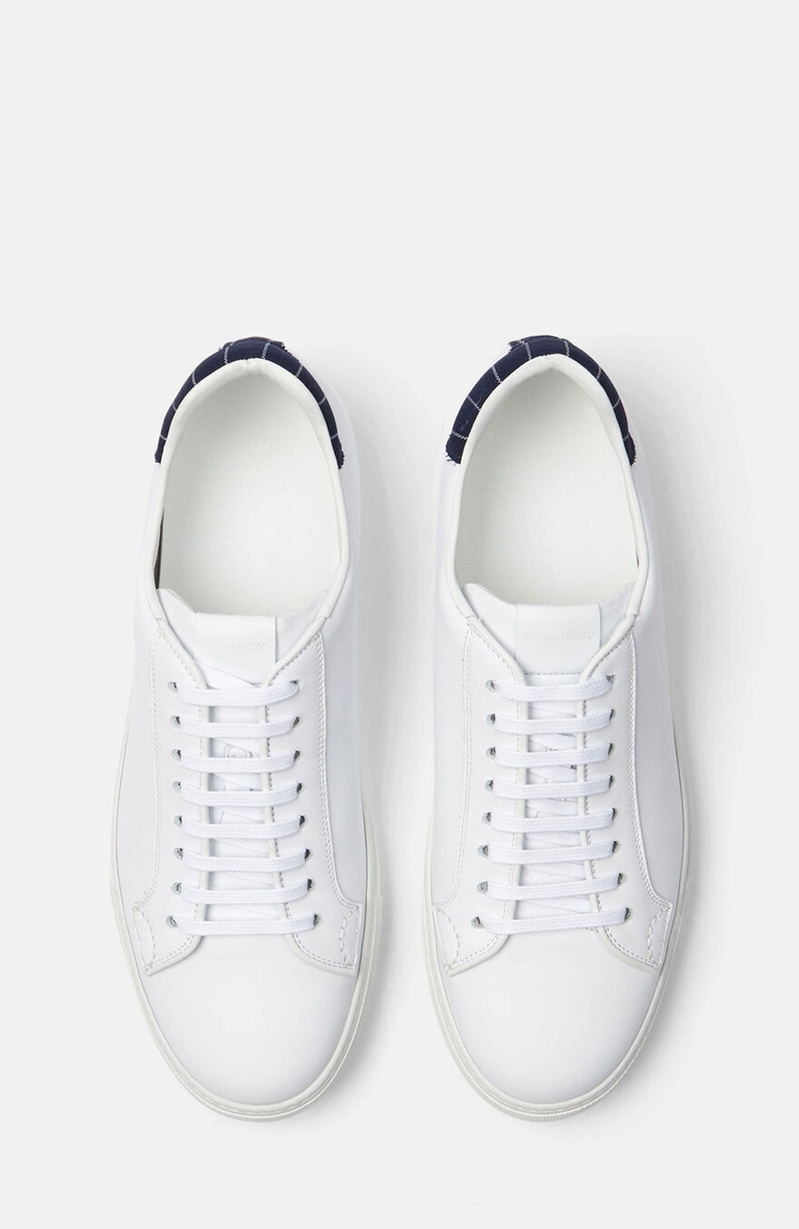 SCAROSSO Pinstripe Sneakers, Alternate, color, White - Calf