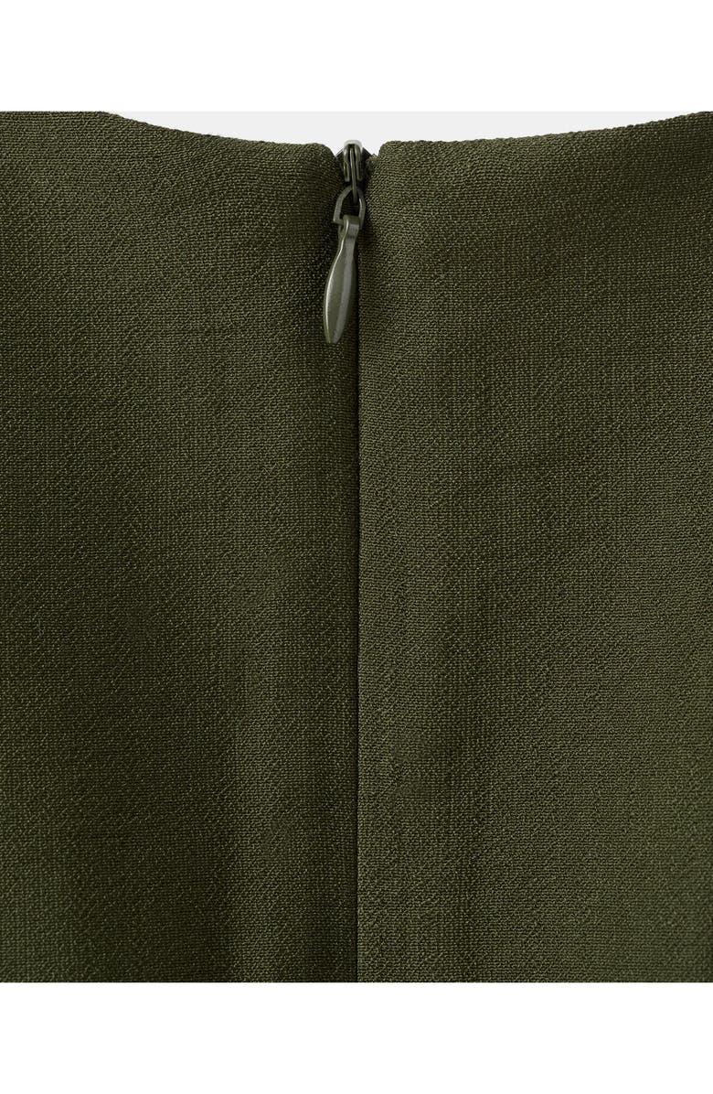 MANGO Sleeveless Flared Maxi Dress, Alternate, color, Khaki Green