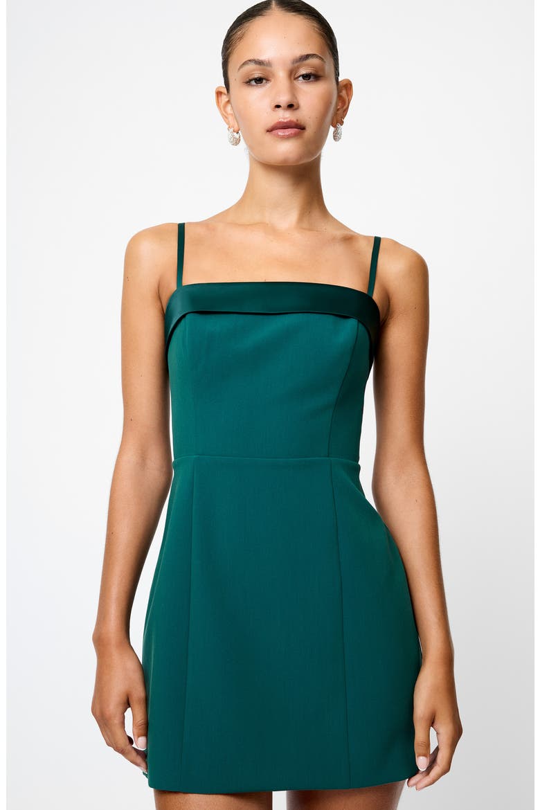 Azra Twill Sleeveless Minidress, Alternate, color, EVERGREEN