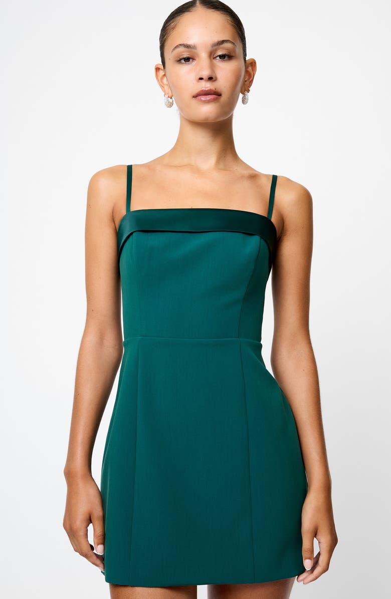 French Connection Azra Twill Sleeveless Minidress, Alternate, color, Evergreen