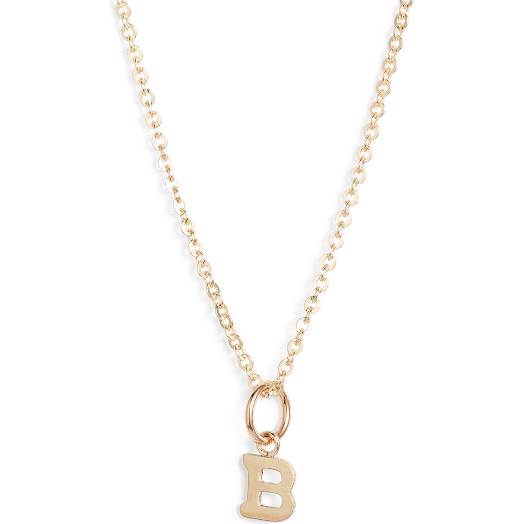 Nashelle Initial Pendant Necklace In Gold Fill - B