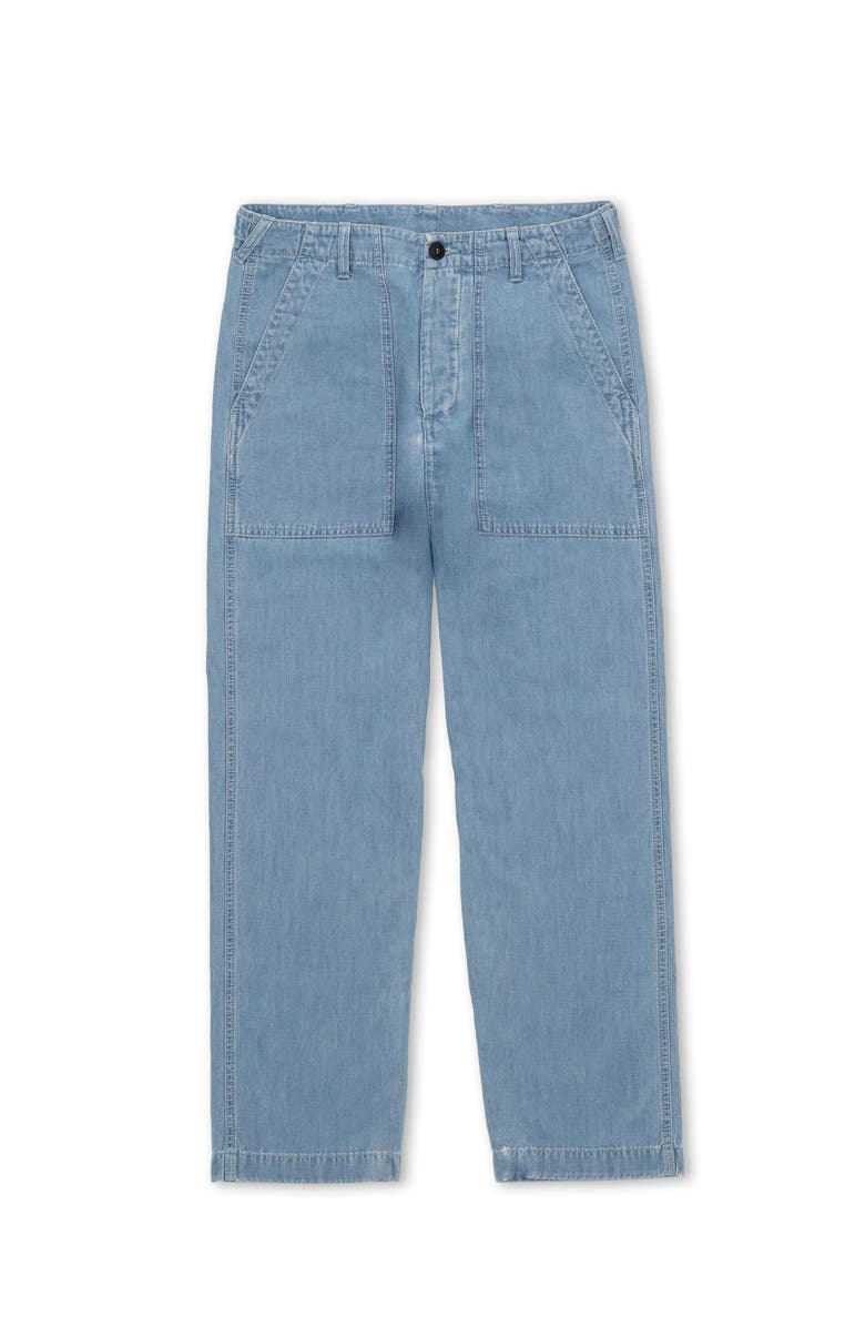 Fortela Bleach Wash Denim Pants, Main, color, Pale Blue