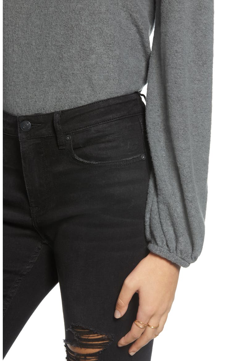Long Sleeve Top, Alternate, color, CHARCOAL