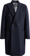 Emporio Armani Double Breasted Wool Blend Coat