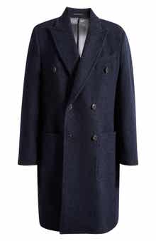 Emporio Armani Double Breasted Wool Blend Coat