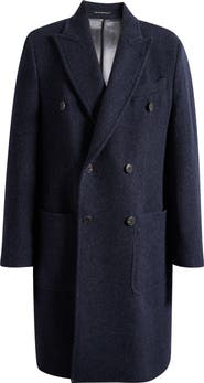 Emporio Armani Double Breasted Wool Blend Coat