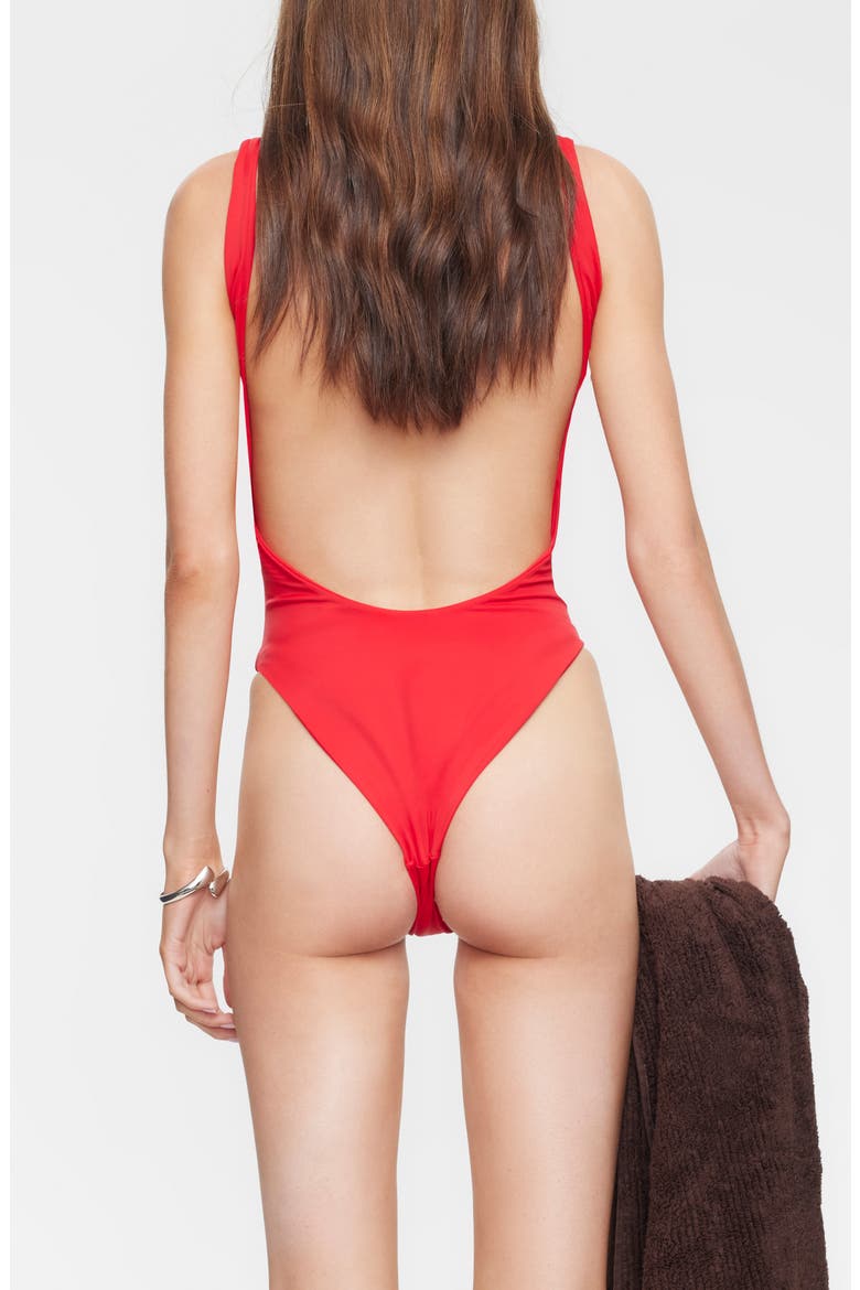Kenny One-Piece Swimsuit, Alternate, color, ROUGE