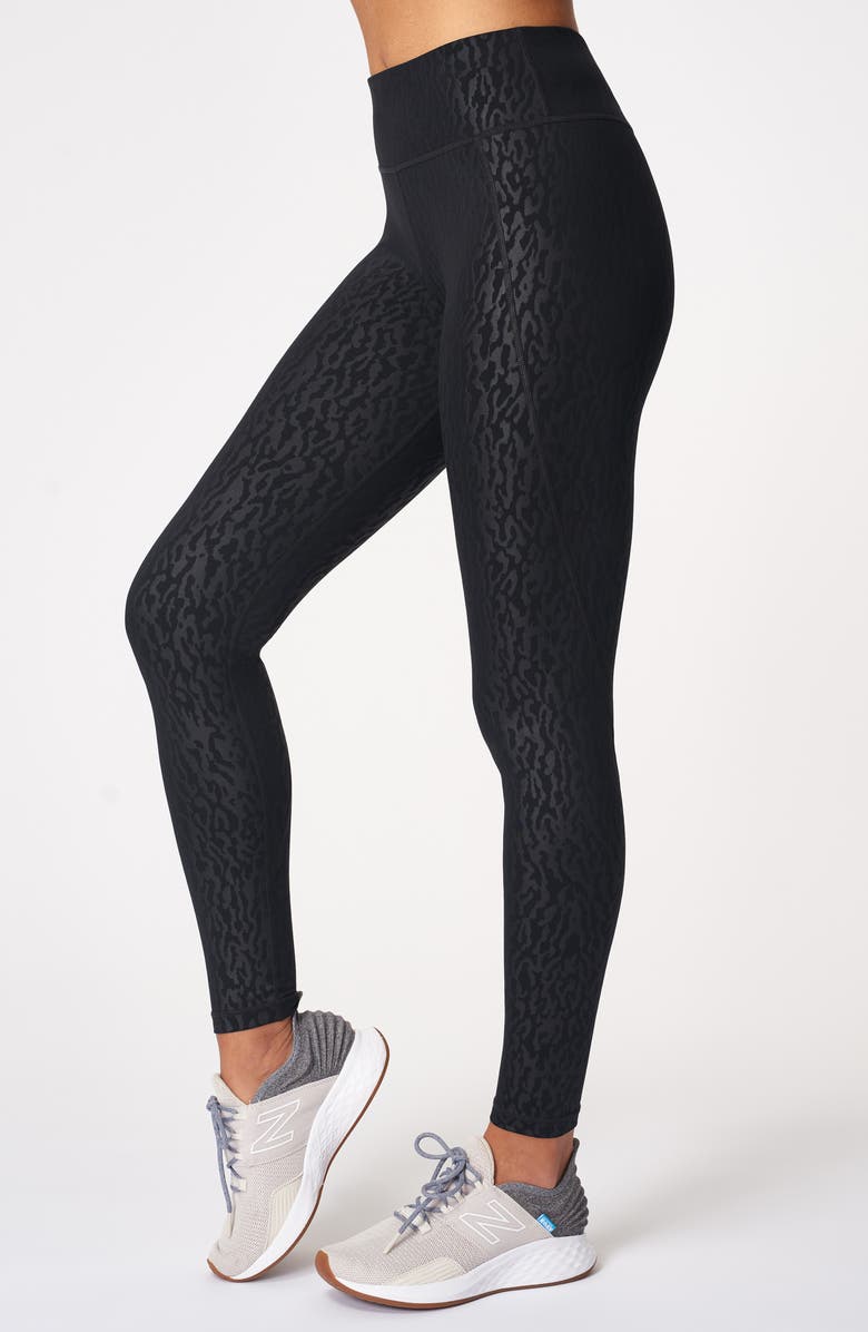 Sweaty Betty All Day High Waist Embossed Leggings, Alternate, color, 