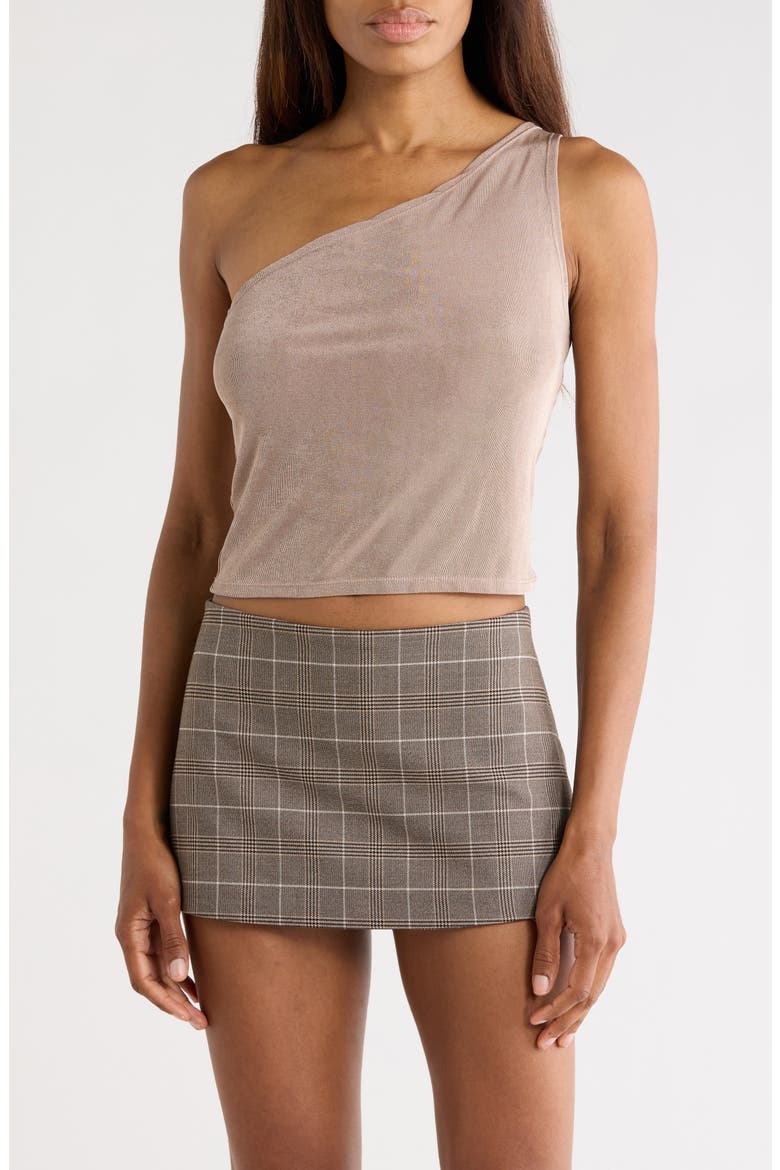 Maddie One-Shoulder Knit Top, Main, color, TAUPE