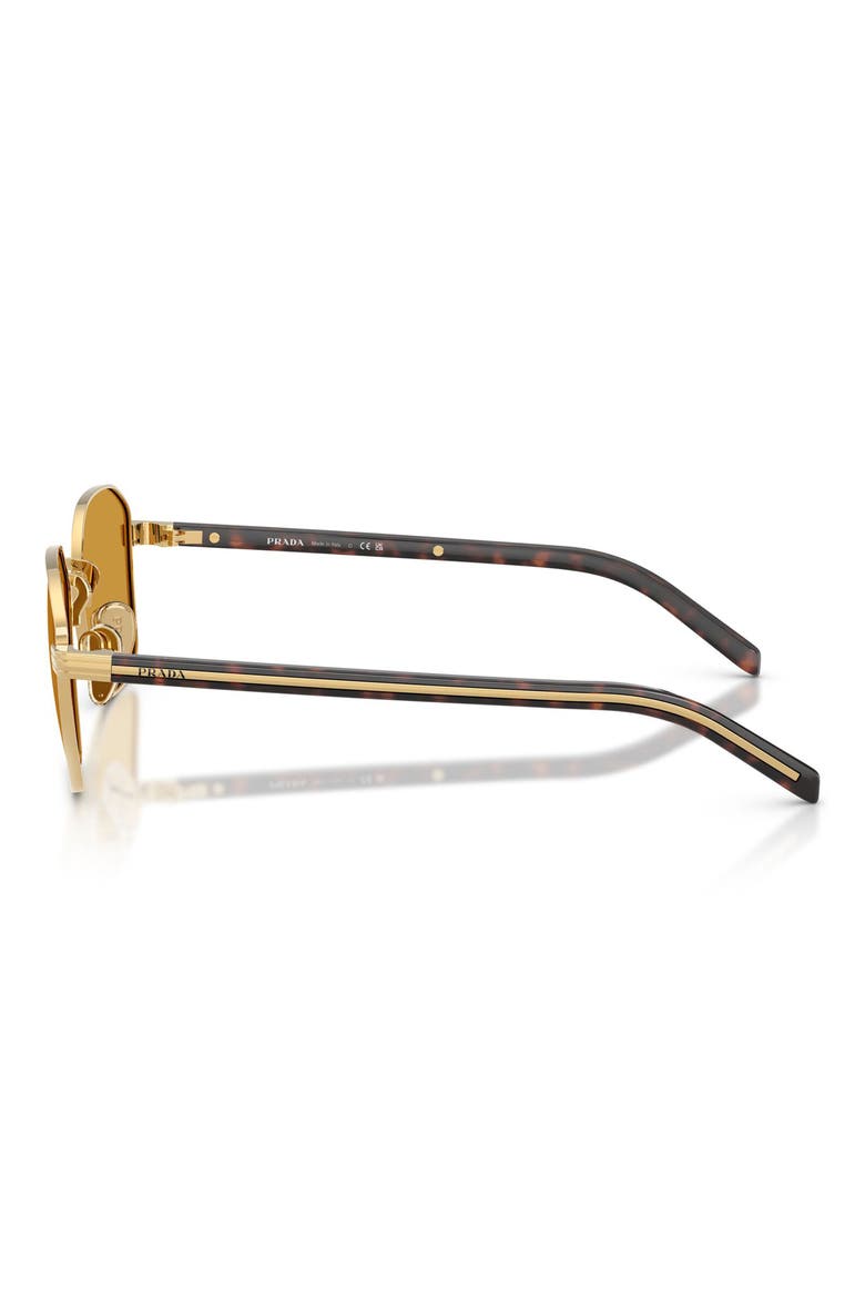 51mm Square Sunglasses, Alternate, color, GOLD / DARK HONEY