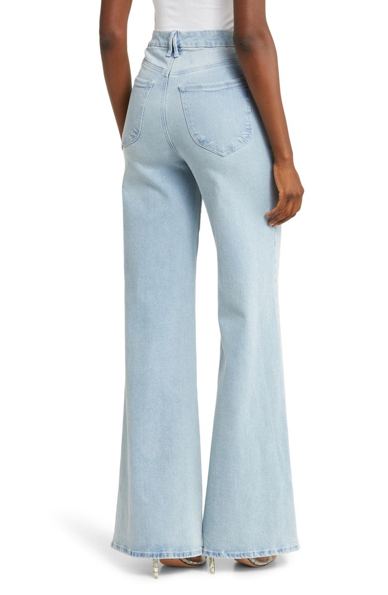 Good American Good Waist Palazzo Jeans, Alternate, color, Blue452