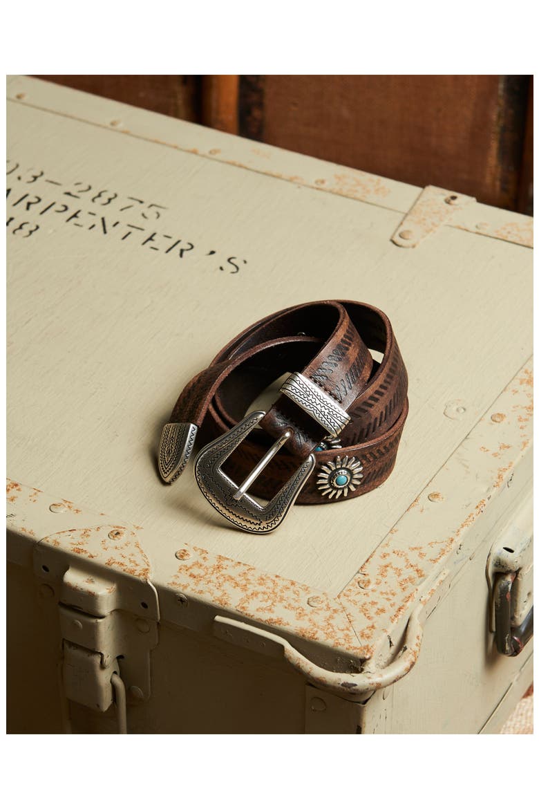 Losangeles Calf Leather Belt, Main, color, CUOIO