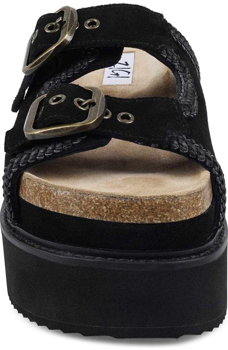ZIGI Platform Sandal, Alternate, color, Black Suede