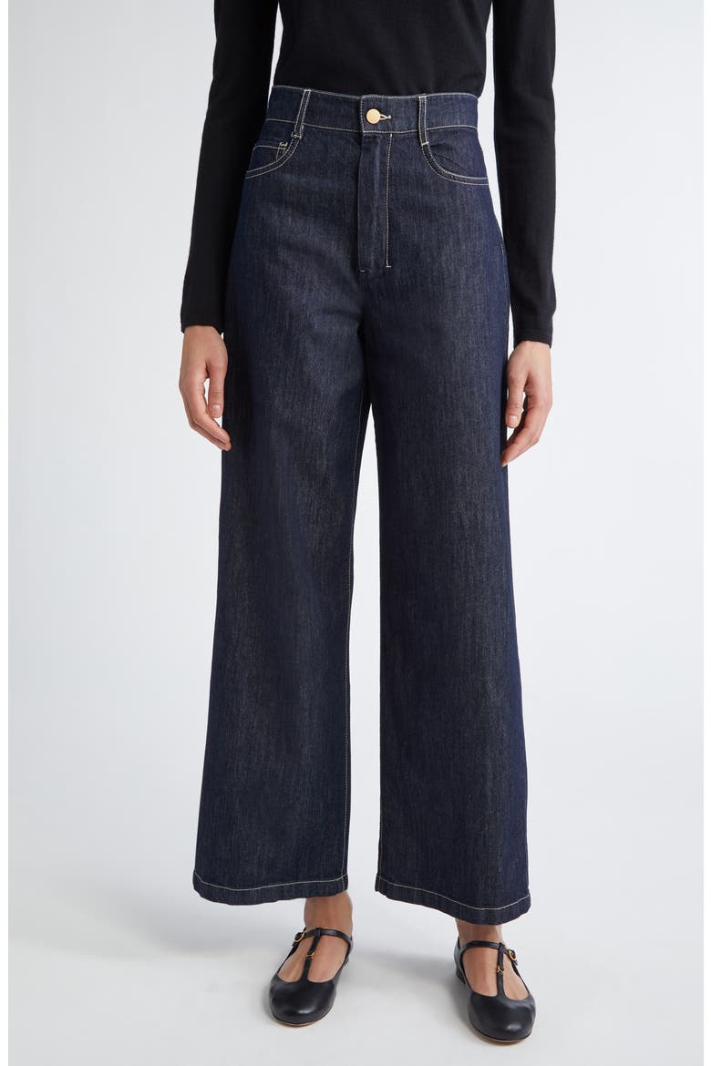 Zucchero High Waist Wide Leg Jeans, Main, color, MIDNIGHT BLUE