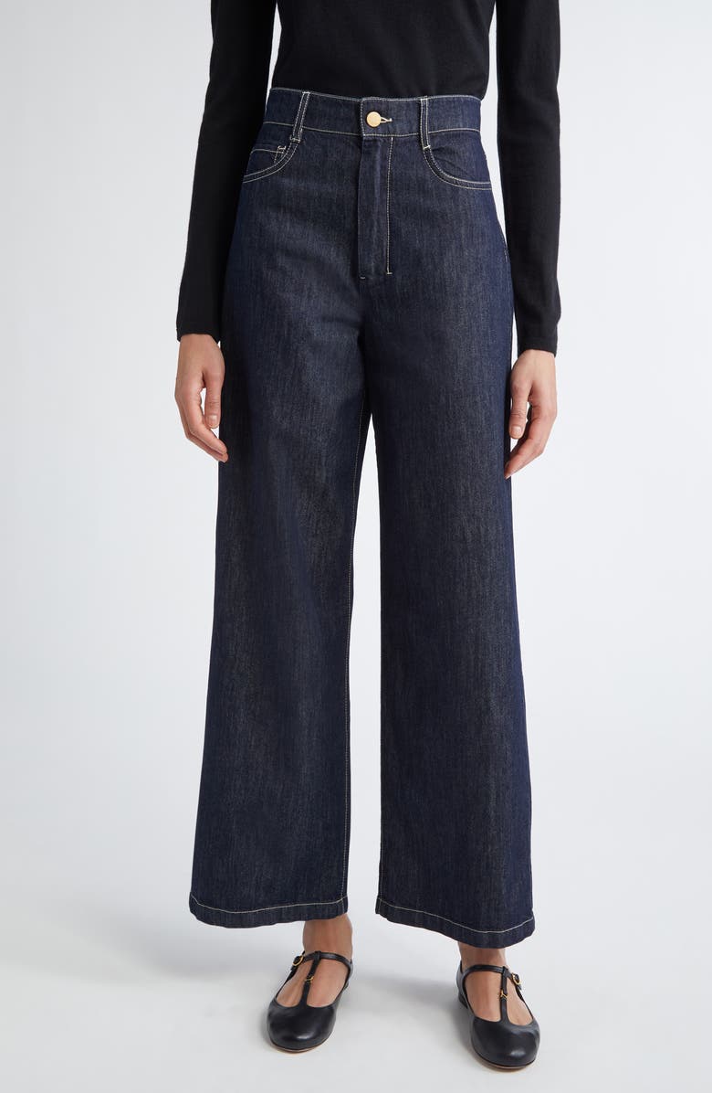 Max Mara Zucchero High Waist Wide Leg Jeans, Main, color, 