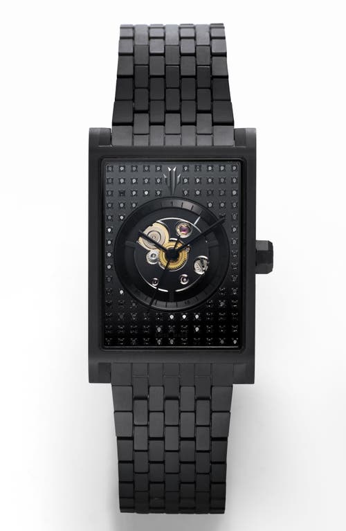 Vieren Black Stereo Diamond Swiss Automatic Watch
