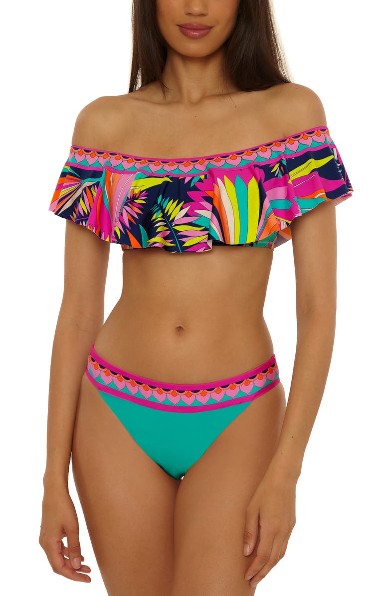 Trina Turk Paralia Reversible Hipster Bikini Bottoms, Alternate, color, Black Multi