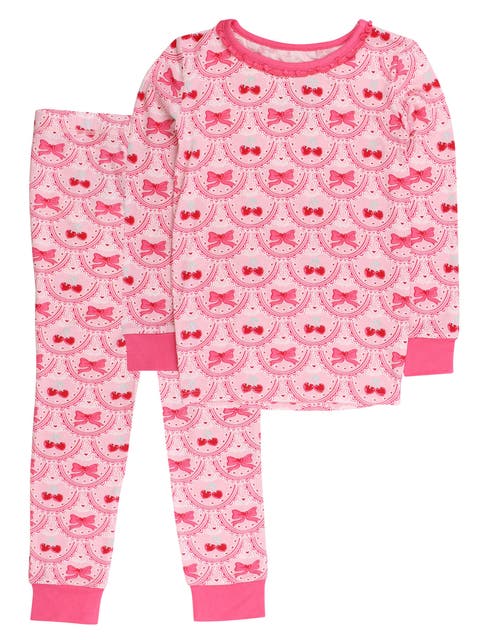 Girls SoftSnooze Ruffle Long Sleeve Pajama Set