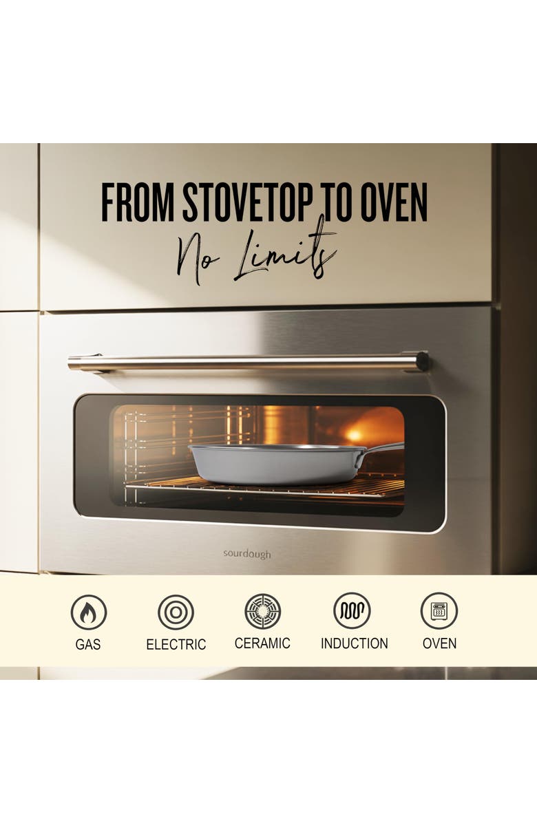 Alva Maestro 5-Ply Stainless Steel Frying Pan with Lid, Alternate, color, 8 Inch