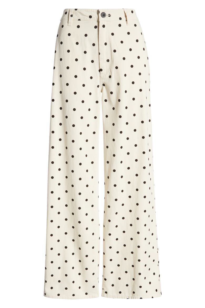 Victory High Waist Wide Leg Cotton Pants, Main, color, NATURAL