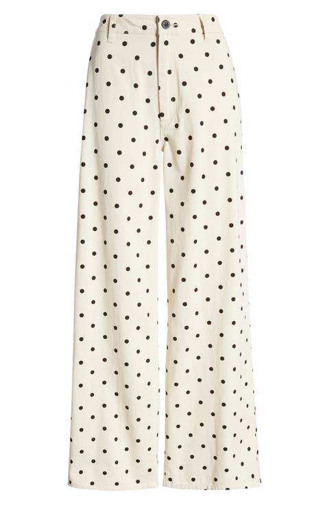 Victory High Waist Wide Leg Cotton Pants