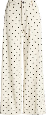 Brixton Victory High Waist Wide Leg Cotton Pants