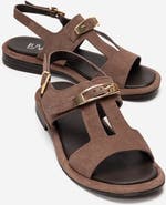 Forever & Always Shoes Auren Leather Buckle Sandal