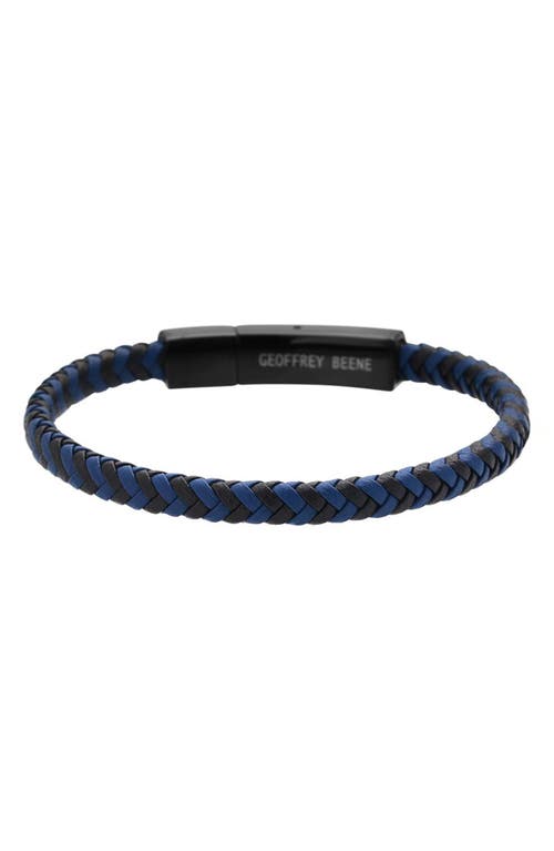 Geoffrey Beene Braided Leather Bracelet