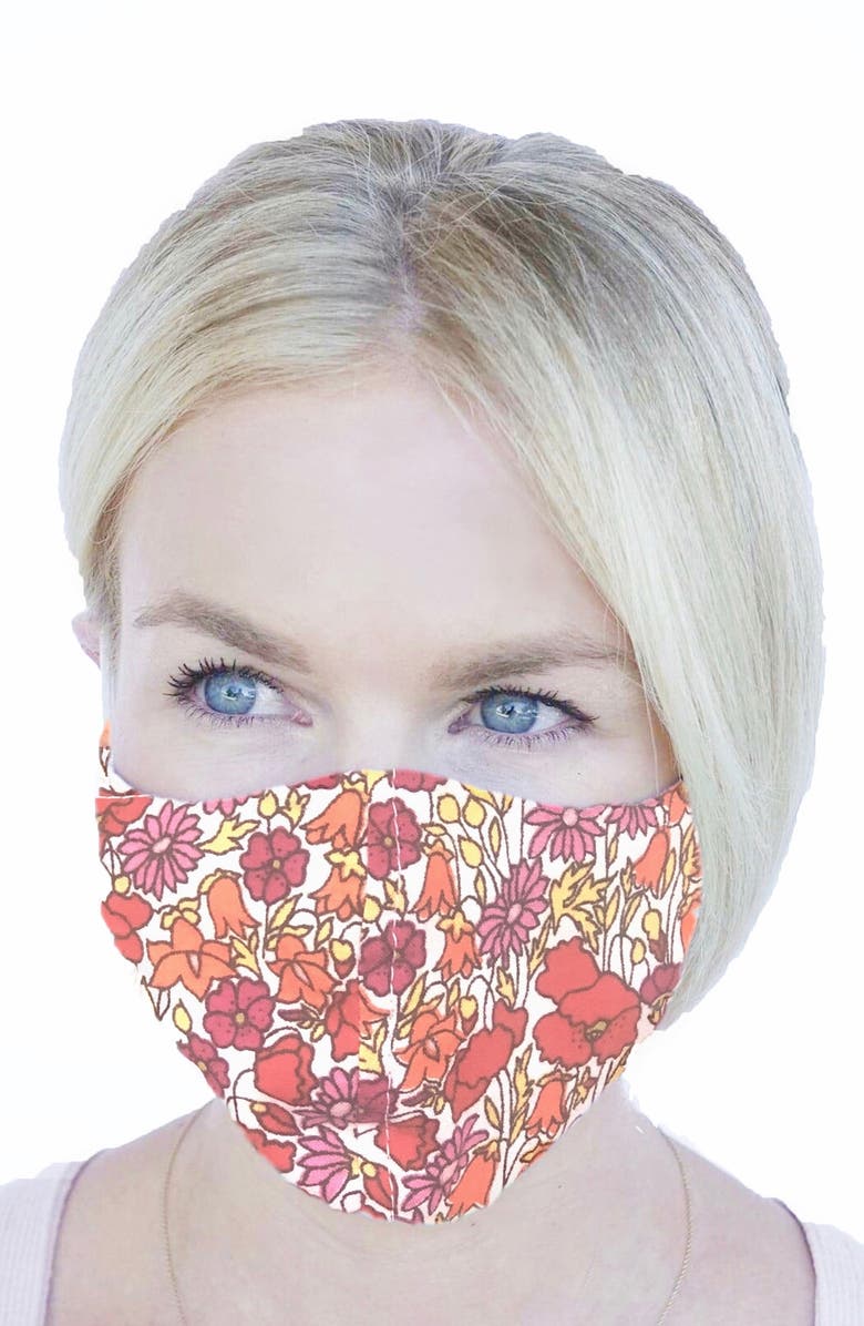 Ruby Grey Adult Cotton Face Mask, Main, color,