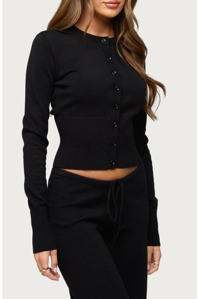 Montanna Rib Cardigan, Alternate, color, BLACK