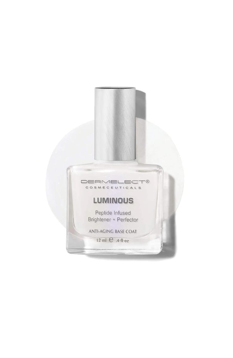 Dermelect LUMINOUS Brightener + Perfector Base Coat, Main, color, White