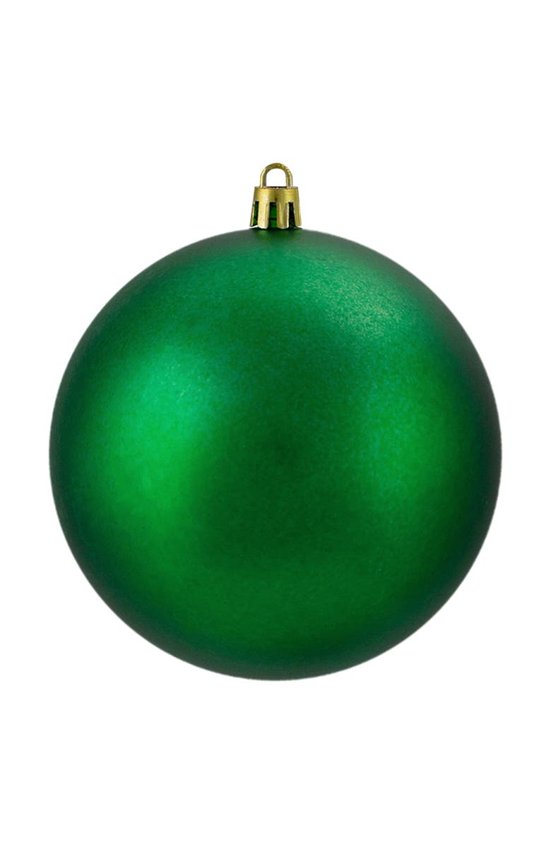 Northlight Shatterproof Matte Christmas Ball Ornaments - 4" (100mm) - Christmas Green - 12ct, Alternate, color,