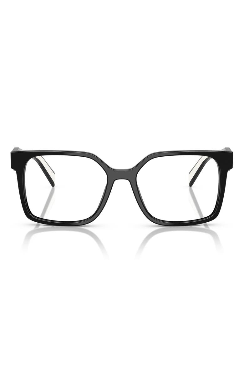 Prada 54mm Rectangular Optical Glasses, Main, color, 