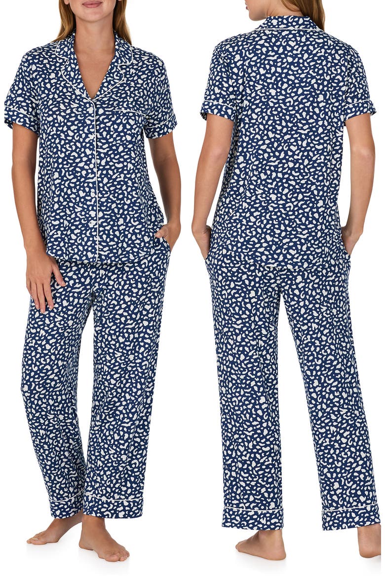 print crop pajamas, Alternate, color, DARK BLUE/ PRINT