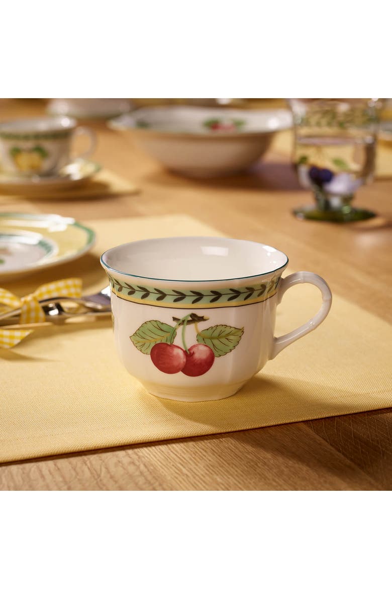 French Garden Fleurence Breakfast Cup, Alternate, color, white