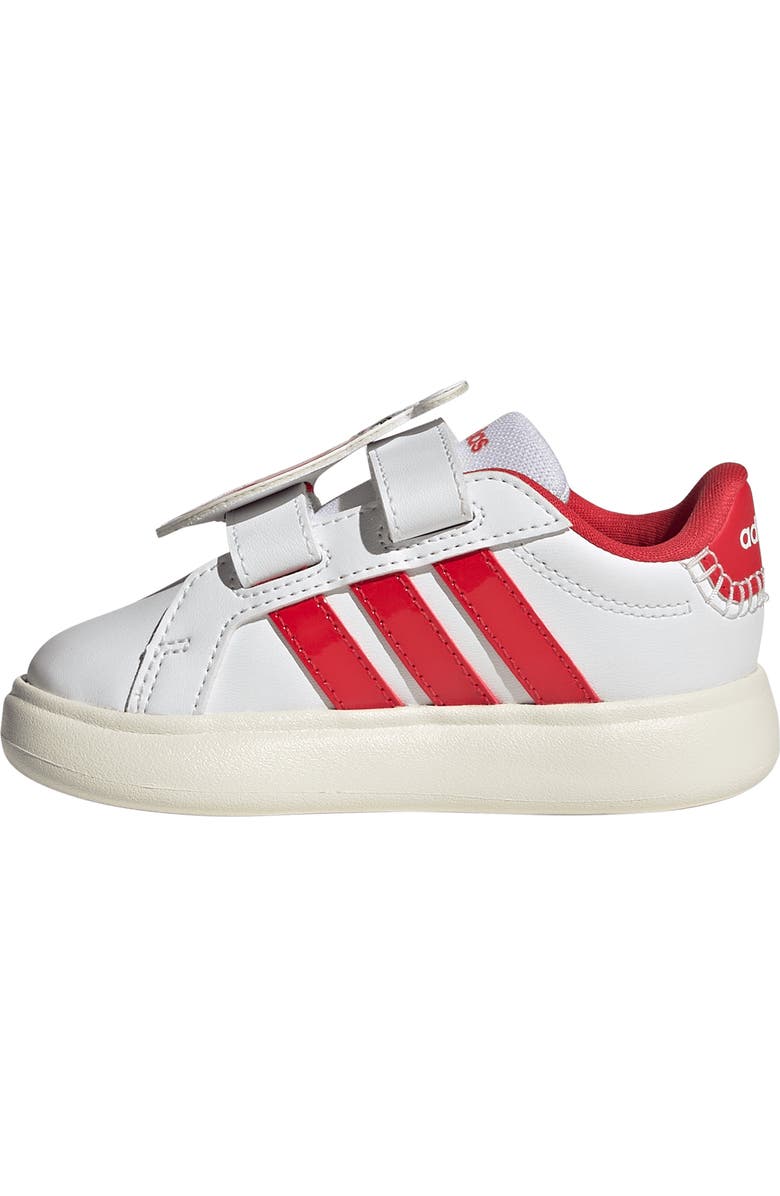 adidas Kids' Grand Court 3.0 Sneaker, Alternate, color, White/ Pure Ruby/ Off White
