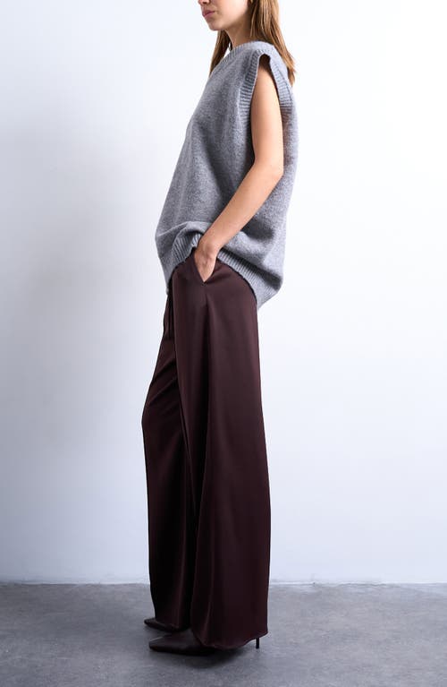 Topshop Drawstring Waist Wide Leg Pants In Multi