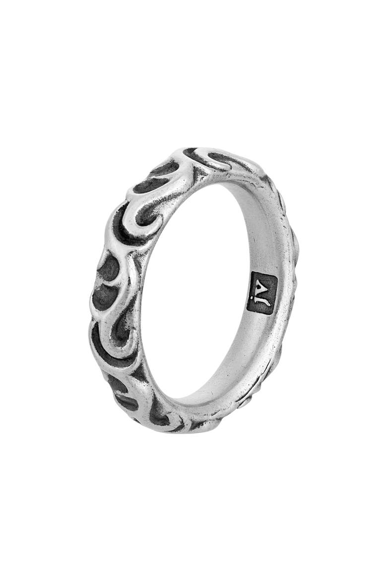 Men's Gothic Band Ring, Main, color, SILVER
