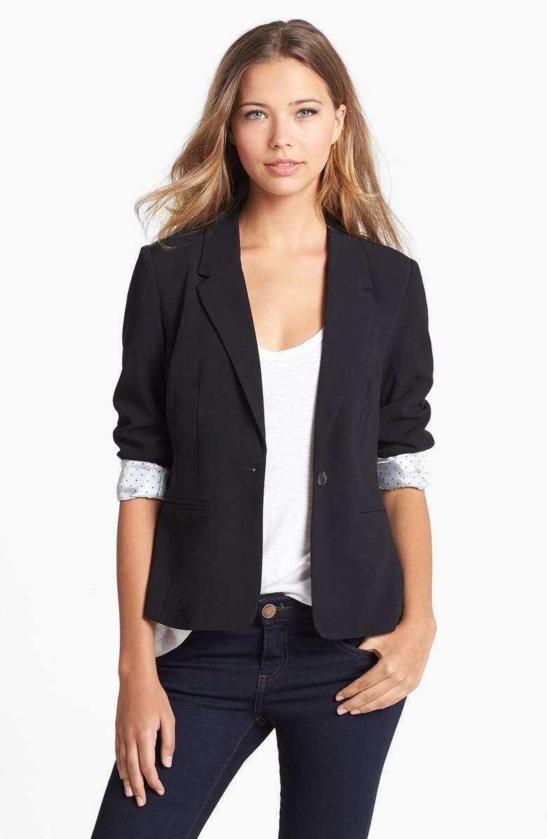 Kensie Stretch Crepe Blazer, Main, color, 