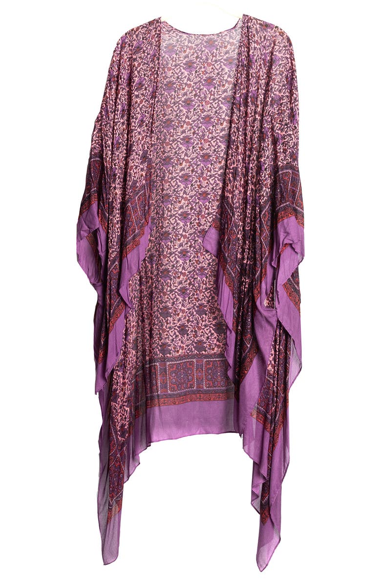 SAACHI Printed Ruana, Main, color, Purple
