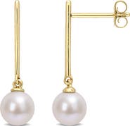 Julianna B. Cultured Pearl Linear Dangle Earrings 10k