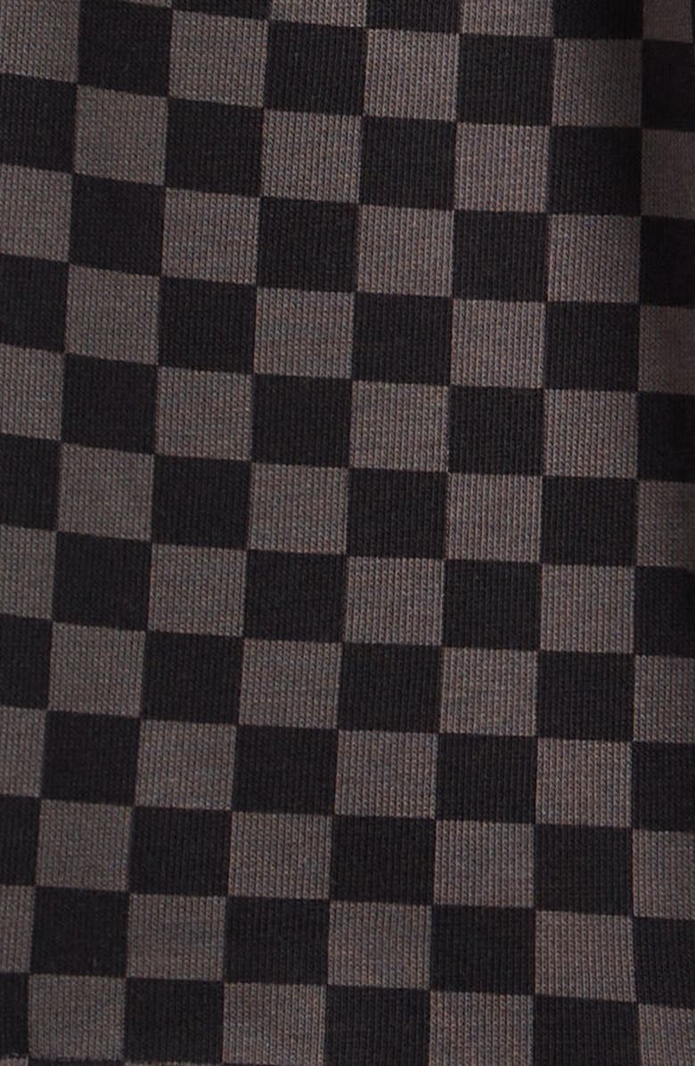 NEXT Kids' Check Jersey Sweatpants, Alternate, color, Black