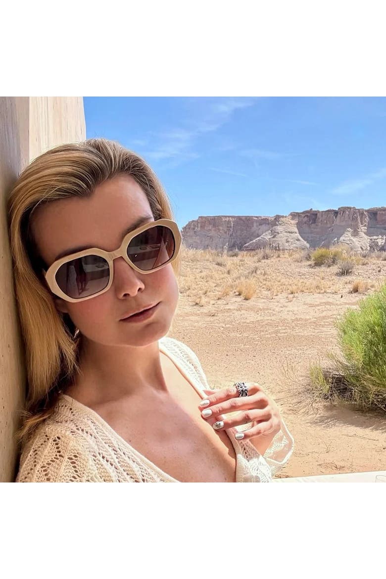 Nina Sunglasses, Alternate, color, Beige