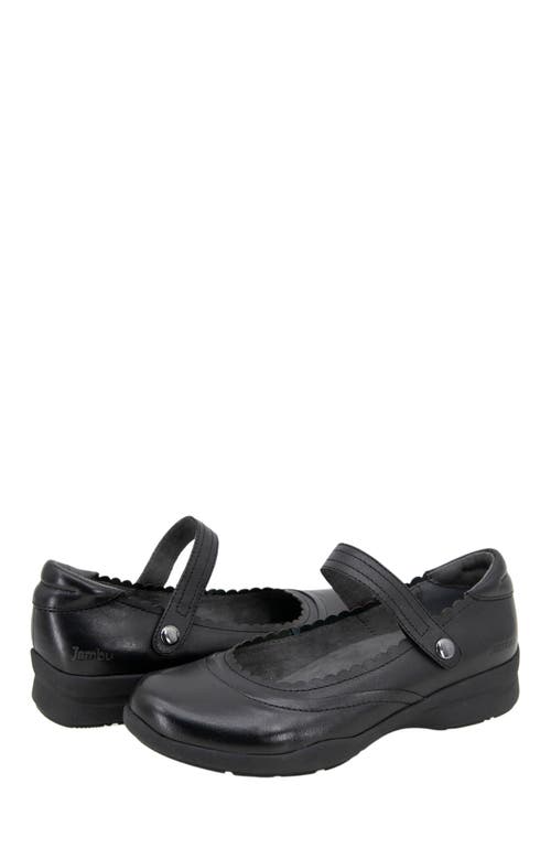 Jambu Tess Womens Adjustable Leather Mary Janes In Black