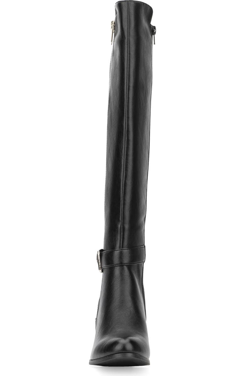 NEW YORK AND COMPANY Andrina Faux Leather Zip Tall Boot, Alternate, color, Black