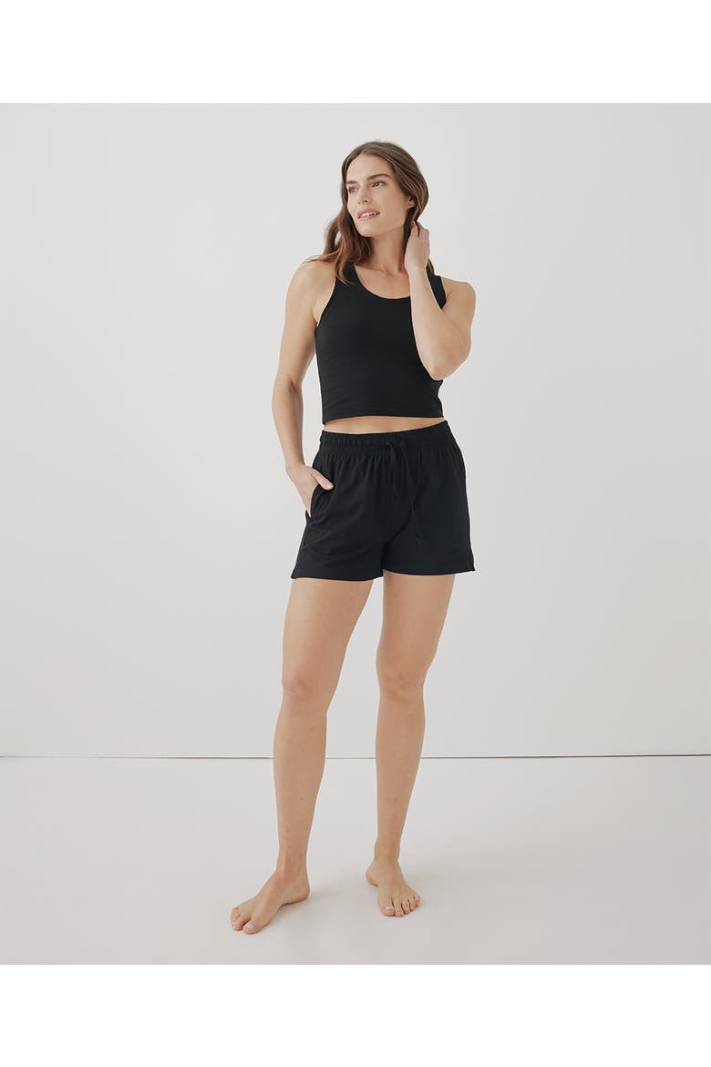 Organic Cotton Cool Stretch Lounge Short, Alternate, color, Black