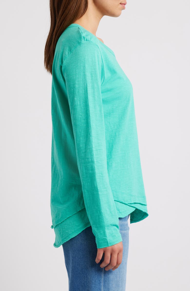 APNY Layered Hem Cotton Slub Top, Alternate, color, Garden Green
